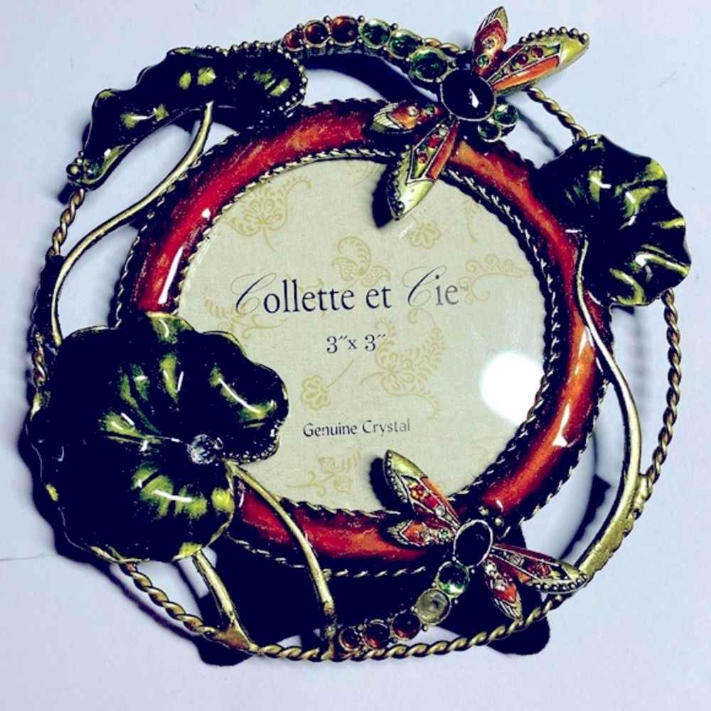 Vintage Collette et Cie Dragonfly Photo Frame 3" x " Photo